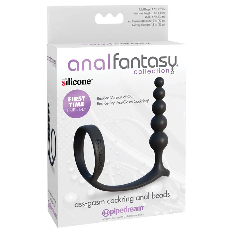 Anal Fantasy Collection Ass-Gasm Cockring Anal Beads - Take A Peek