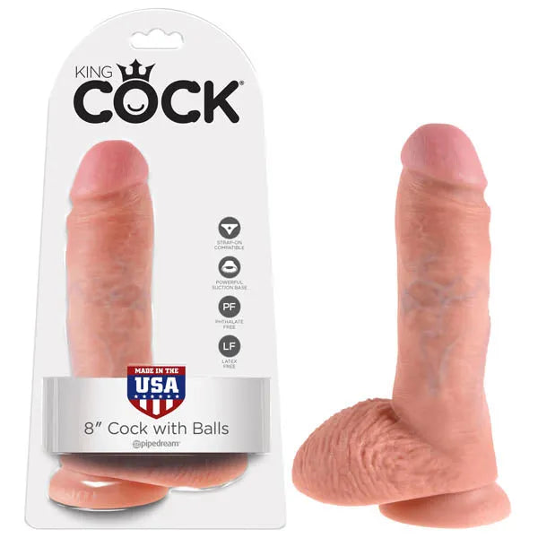 King Cock 8'' Cock With Balls - Take A Peek