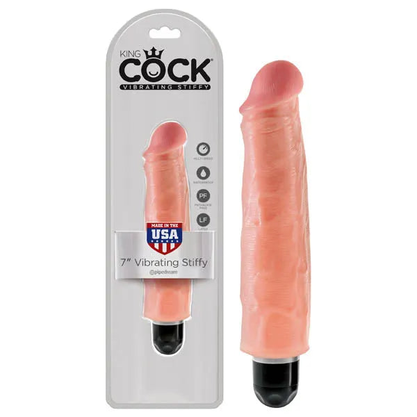 King Cock 7'' Vibrating Stiffy - Take A Peek