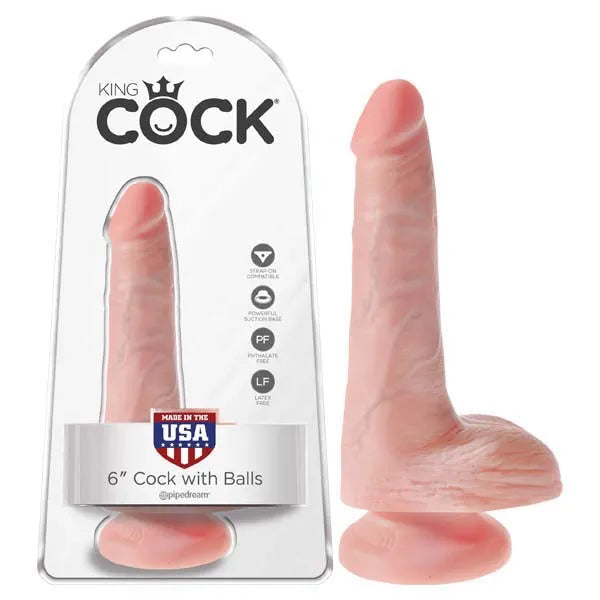 King Cock 6'' Cock with Balls - Take A Peek