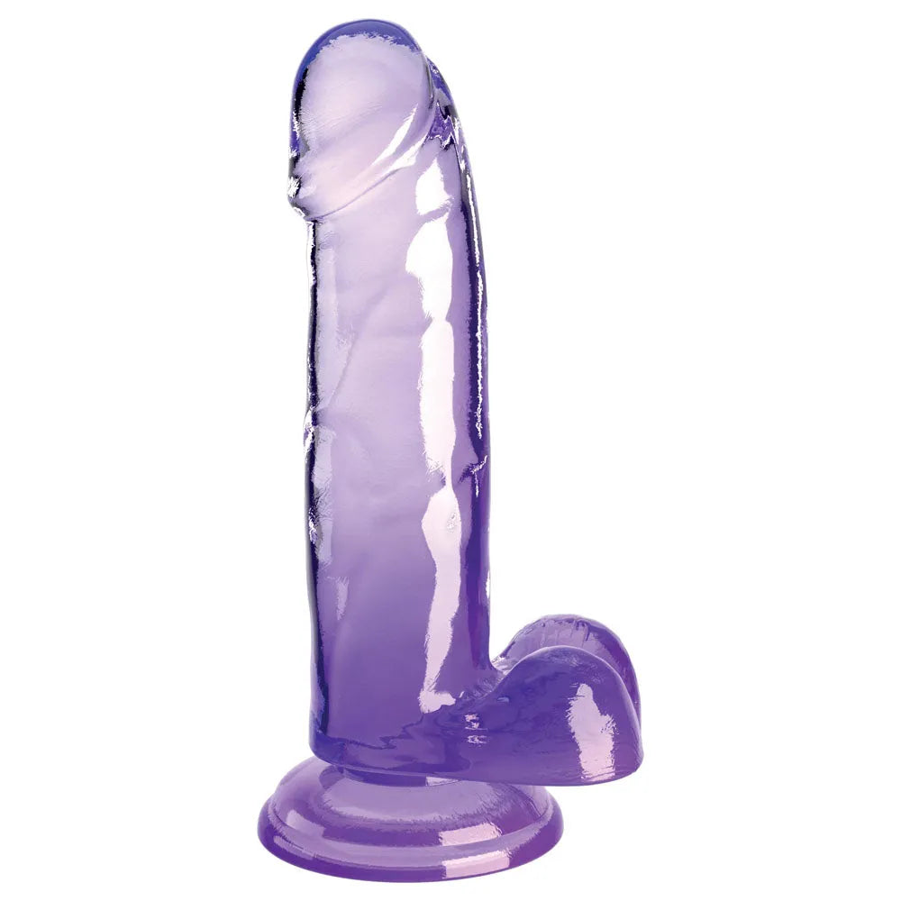 King Cock Clear 7'' Cock with Balls - - Take A Peek