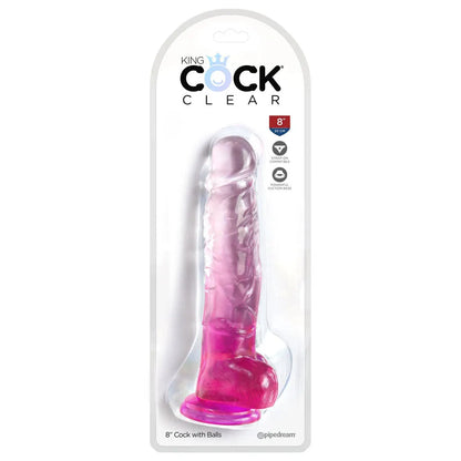 King Cock Clear 8'' Cock with Balls - - Take A Peek