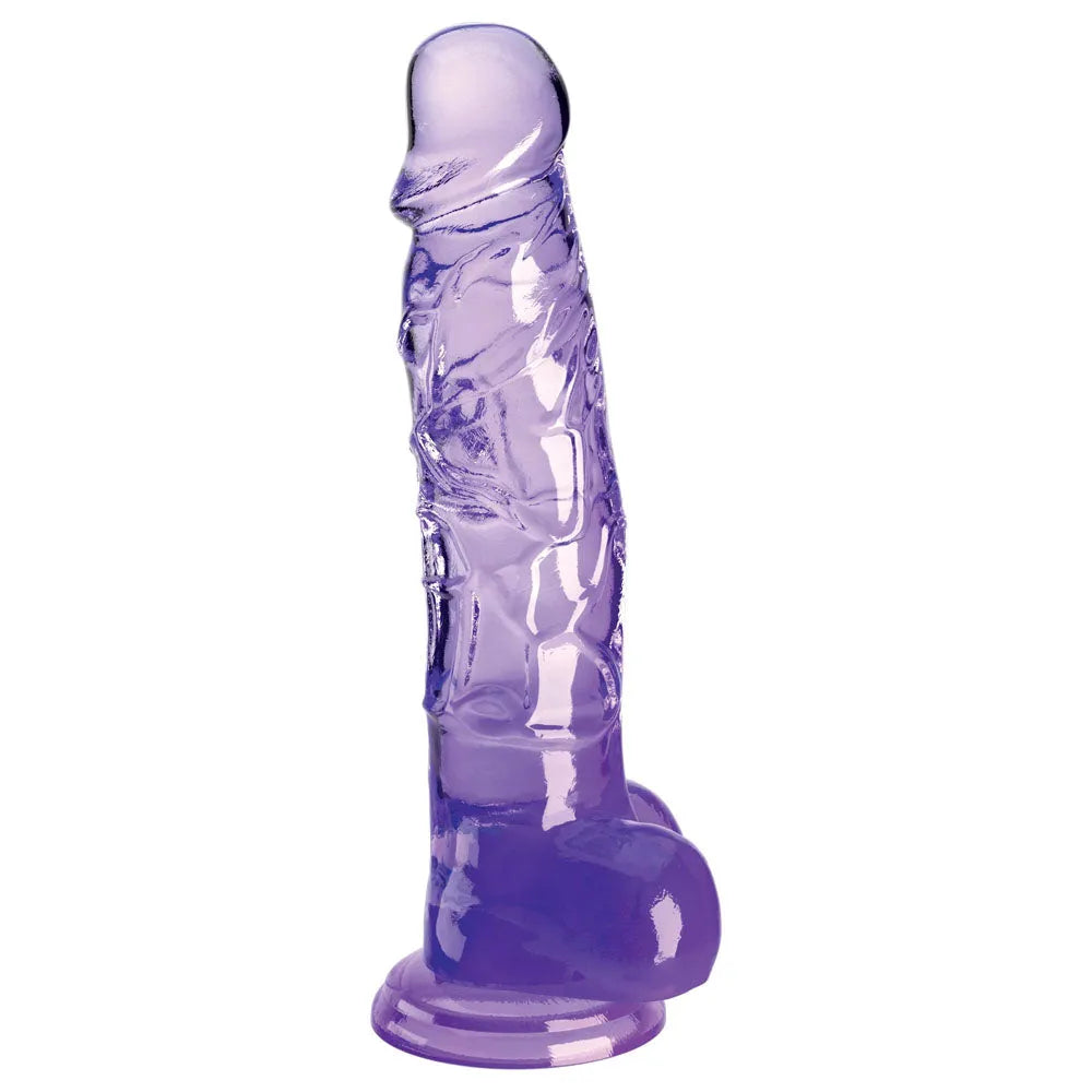 King Cock Clear 8'' Cock with Balls - - Take A Peek