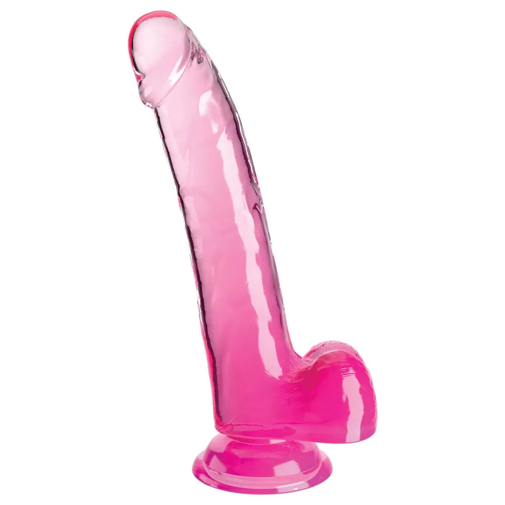 King Cock Clear 9'' Cock with Balls - - Take A Peek