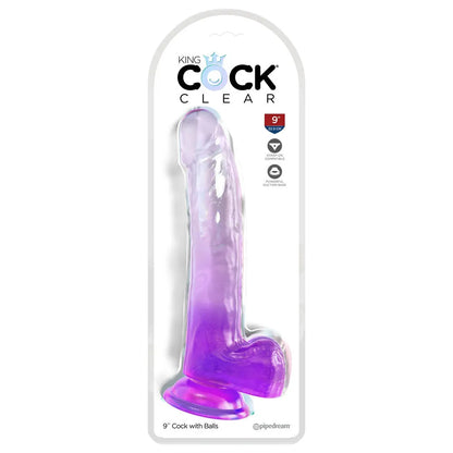 King Cock Clear 9'' Cock with Balls - - Take A Peek