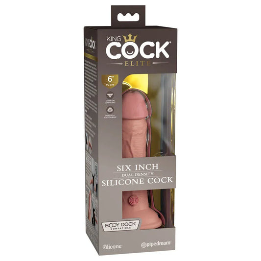 King Cock Elite 6'' Dual Density Cock - - Take A Peek