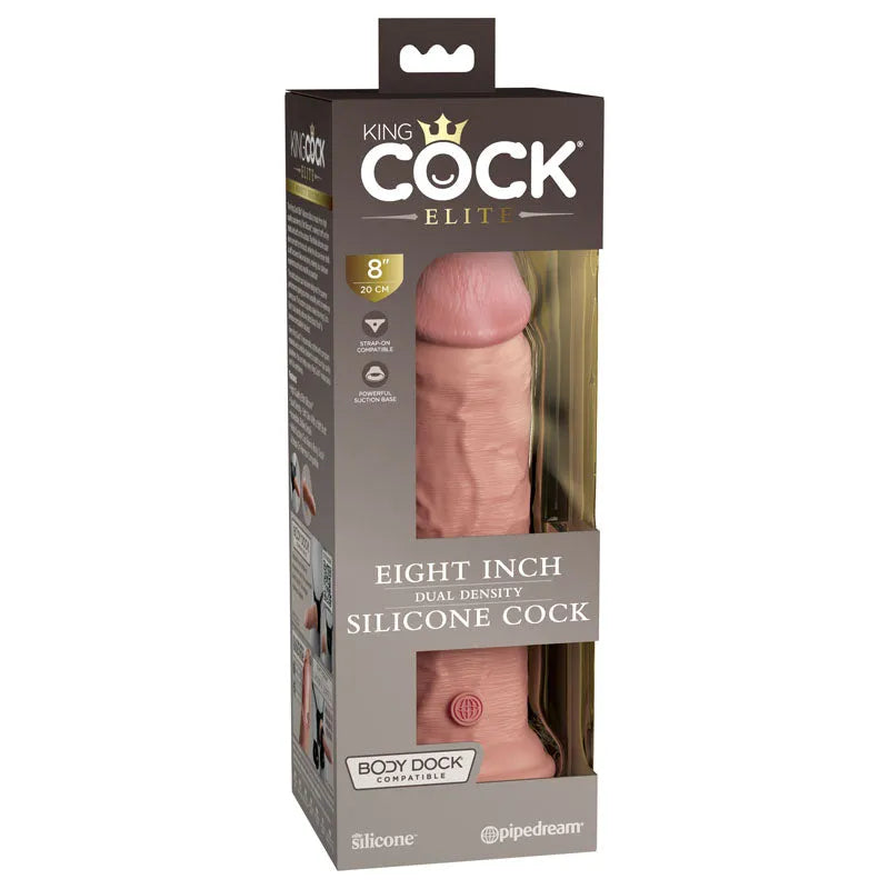 King Cock Elite 8'' Dual Density Cock - - Take A Peek