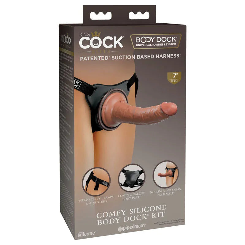 King Cock Elite Comfy Silicone Body Dock Kit - Take A Peek