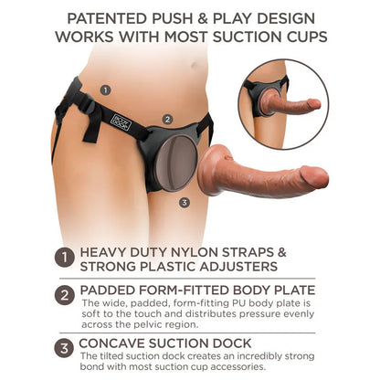 King Cock Elite Comfy Silicone Body Dock Kit - Take A Peek