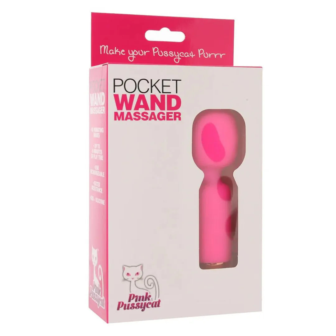 PINK PUSSYCAT POCKET WAND MASSAGER - Take A Peek