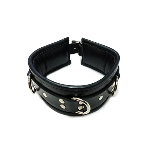 LEATHER COLLAR - BLACK - Take A Peek