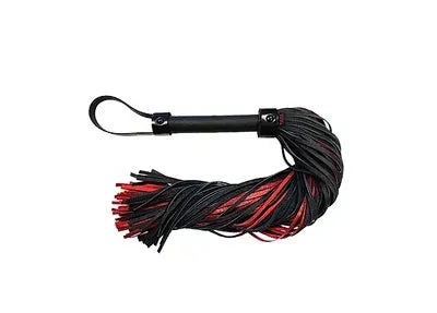 Leather Flogger Black & Burgundy - Take A Peek