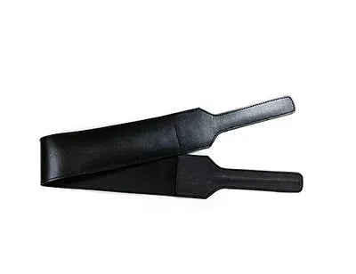 Leather Open Folded Paddle Black - Take A Peek