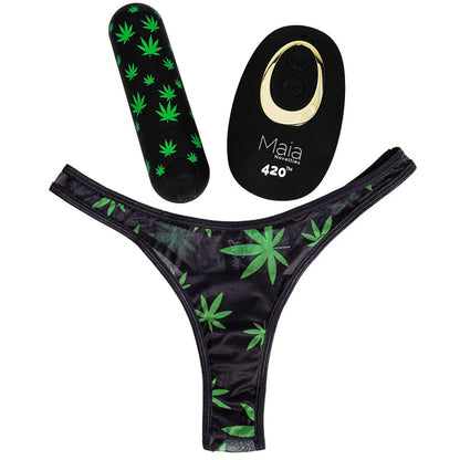 Maia DATE NIGHT 420 PANTY VIBE - L/XL -  L/XL 420 Panty with  USB Rechargeable Bullet & Remote