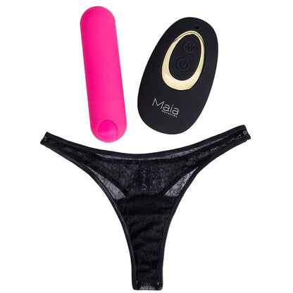 Maia DATE NIGHT PANTY VIBE - L/XL -  L/XL Panty with Pink USB Rechargeable Bullet & Remote