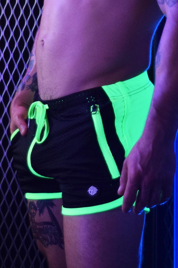 REAR ENDER CIRCUIT SHORTS - NEON GREEN - Take A Peek