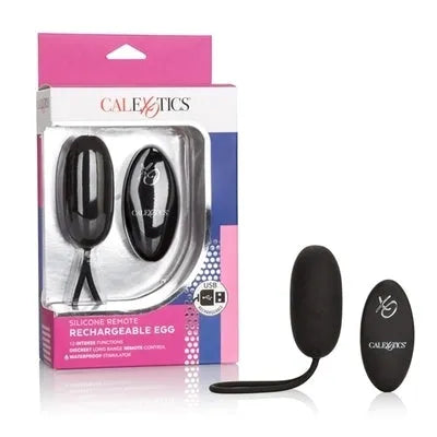 Silicone Remote Rechargeable Egg Black