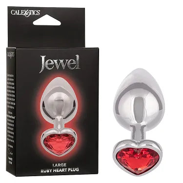 Jewel Plug Corazón de Rubí Grande