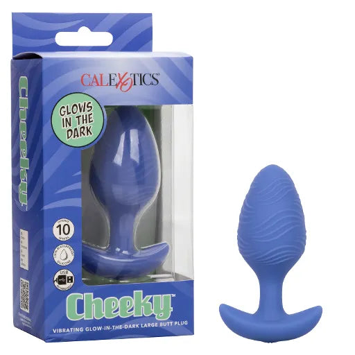 Cheeky™ Vibrating Glow-In-The-Dark Large Butt Plug - Take A Peek