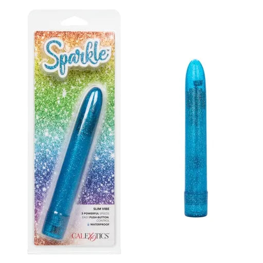 Vibrador Slim Sparkle - Azul