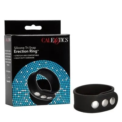 Silicone Tri-Snap Erection Ring - Black - Take A Peek