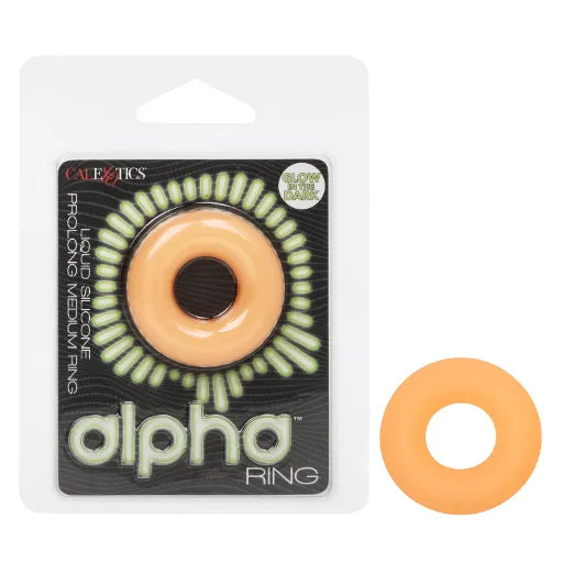 Alpha Glow-In-The-Dark Liquid Silicone Prolong Medium Ring