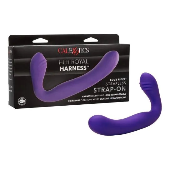 Her Royal Harness Love Rider Strapless Strap On - Purple - Take A Peek