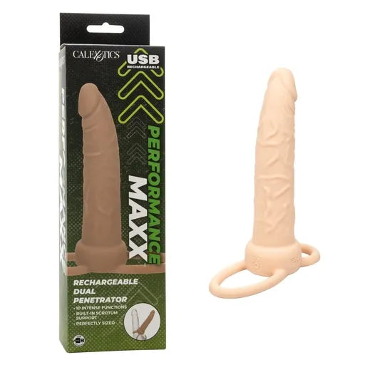 Performance Maxx Rechargeable Dual Penetrator - Ivory