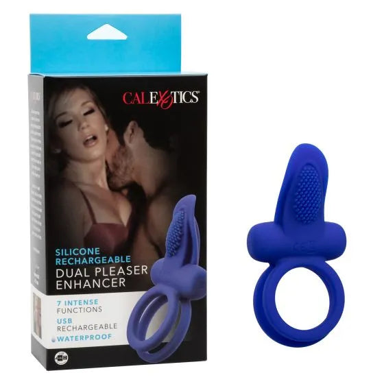 Potenciador de placer dual recargable de silicona