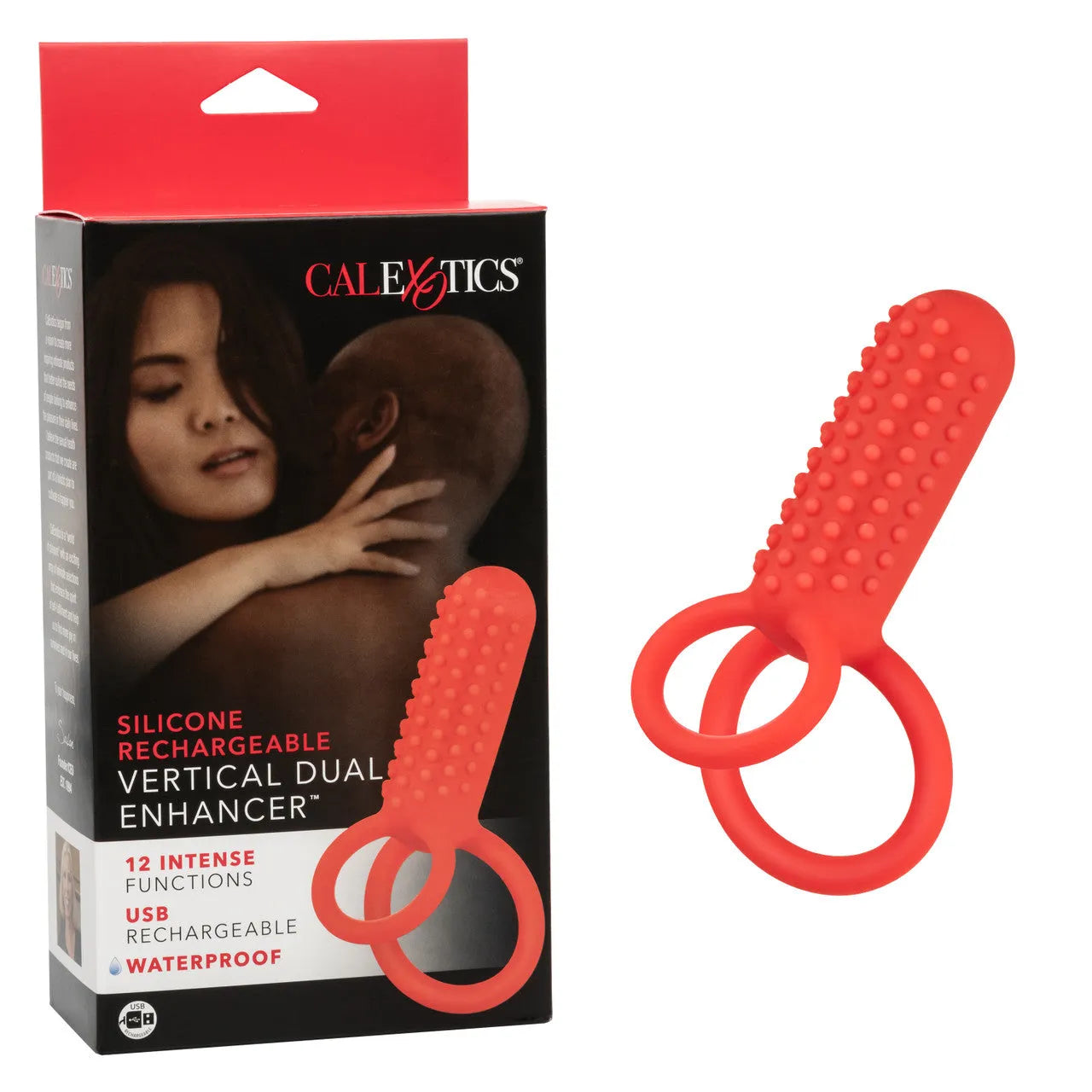 Silicone Rechargeable Vertical Dual Enhancer - Take A Peek