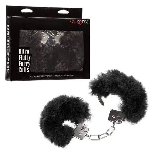 Ultra Fluffy Furry Cuffs - Black - Take A Peek