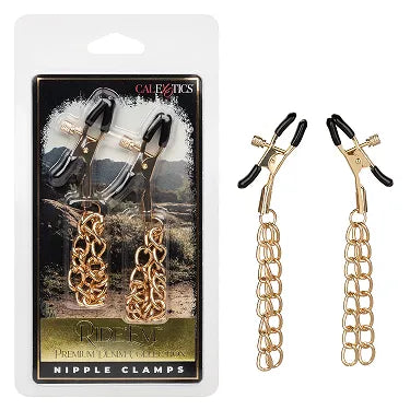 Ride 'Em Premium Denim Collection Nipple Clamps