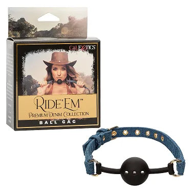 Ride 'Em Premium Denim Collection Ball Gag