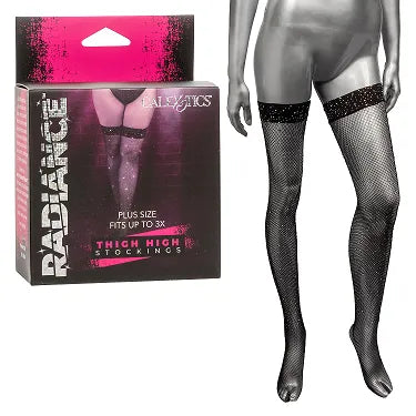 Radiance Plus Size Thigh High Stockings