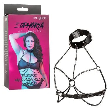 Euphoria Collection Plus Size Multi Chain Collar Harness