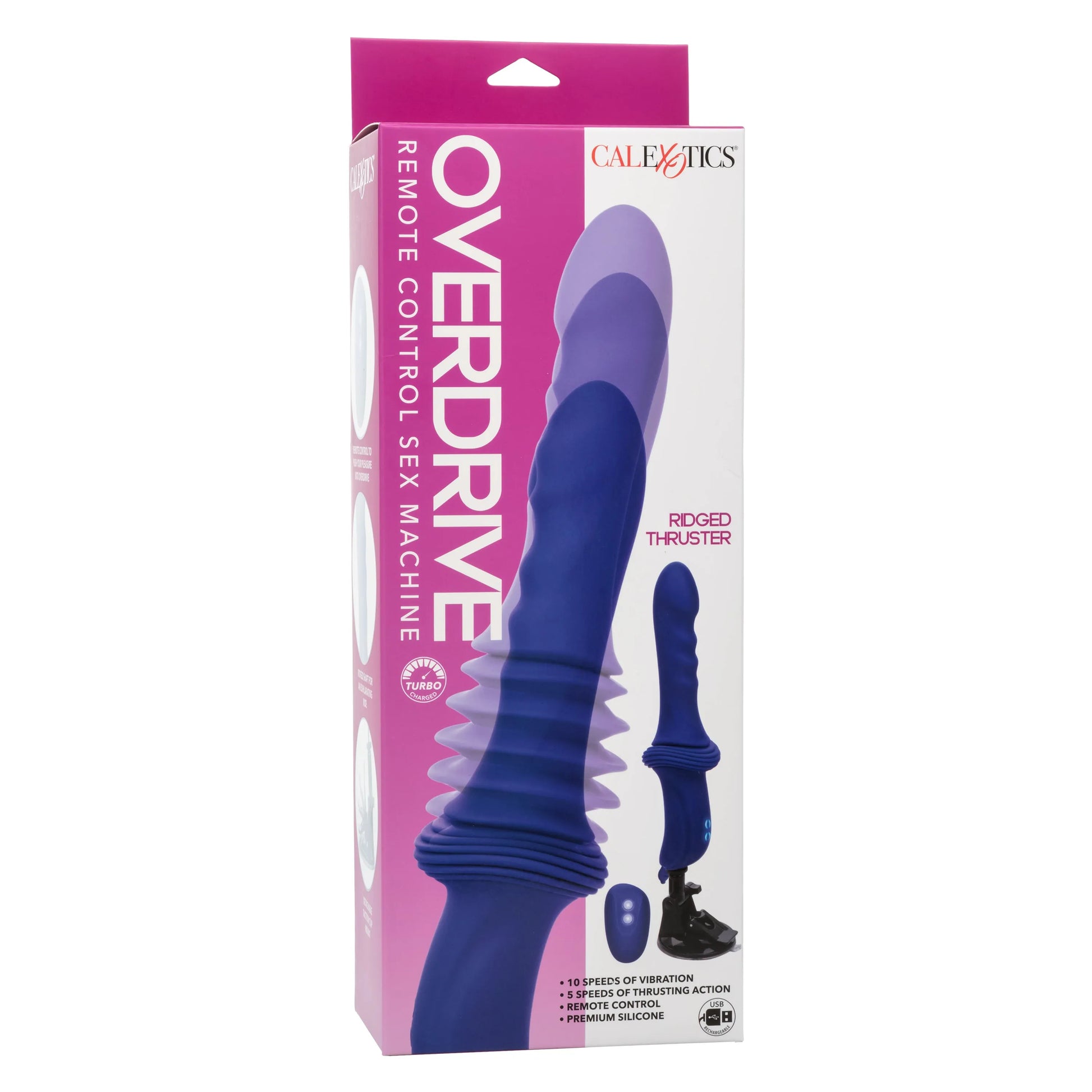 Overdrive Remote Control Sex Machine Ridged Thruster - Take A Peek