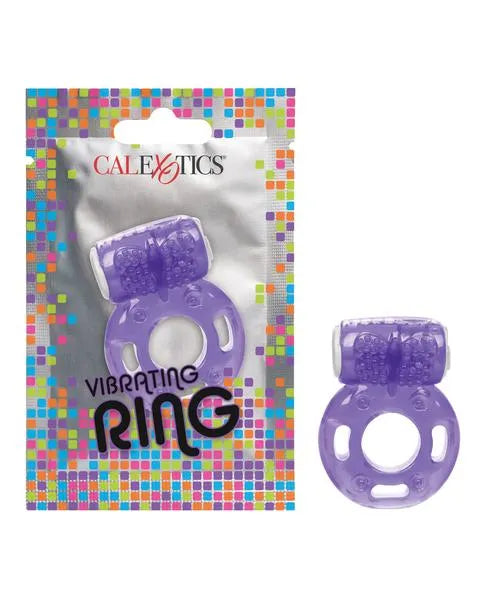 Anillo vibrador con paquete de papel de aluminio, color morado