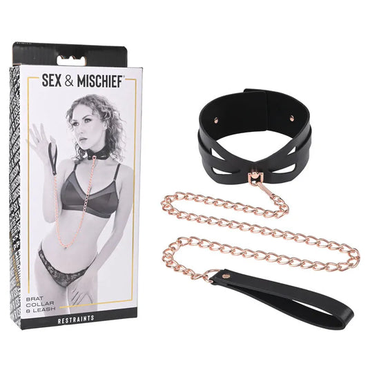 Sex & Mischief Brat Collar & Leash - Take A Peek