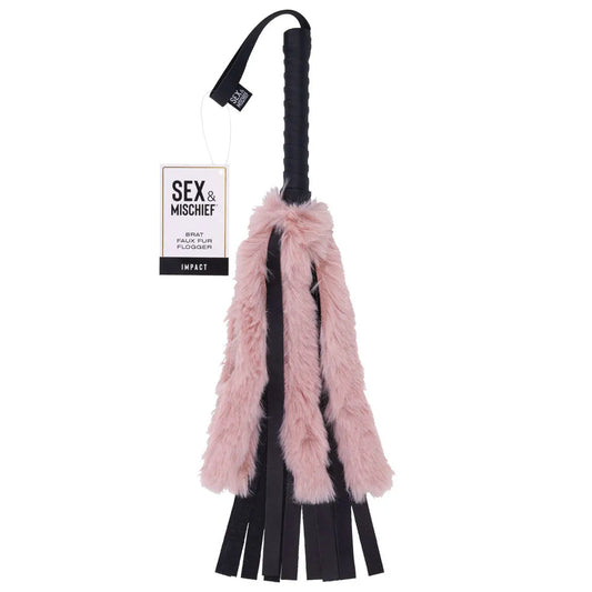 Sex & Mischief Brat Faux Fur Flogger - Take A Peek