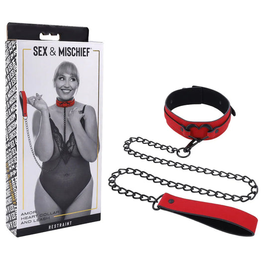 Sex & Mischief Amor Collar and Leash - Take A Peek