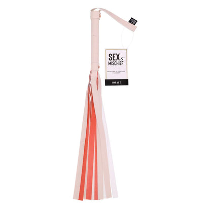 Sex & Mischief Peaches n CreaMe Stripe Flogger - Peach 80 cm Flogger Whip