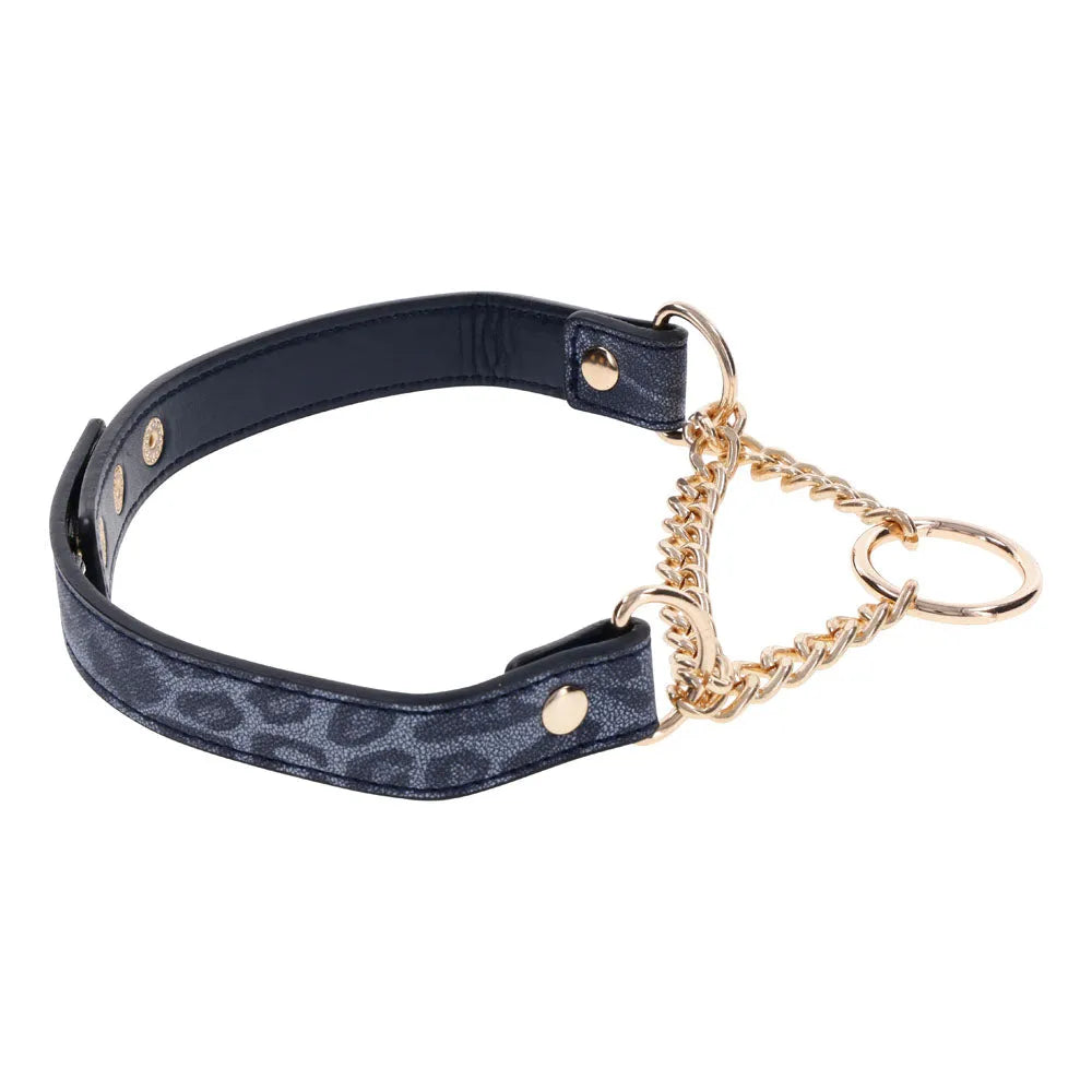 Sex & Mischief Cougar Day Collar - Navy /Gold Collar