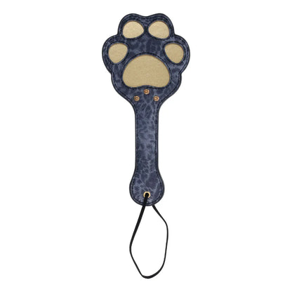 Sex & Mischief Cougar Paw Paddle - Navy /Gold Spanking Paddle