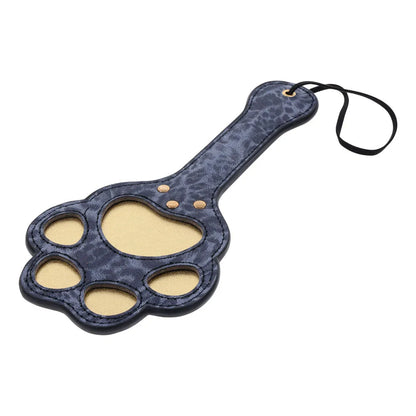 Sex & Mischief Cougar Paw Paddle - Navy /Gold Spanking Paddle