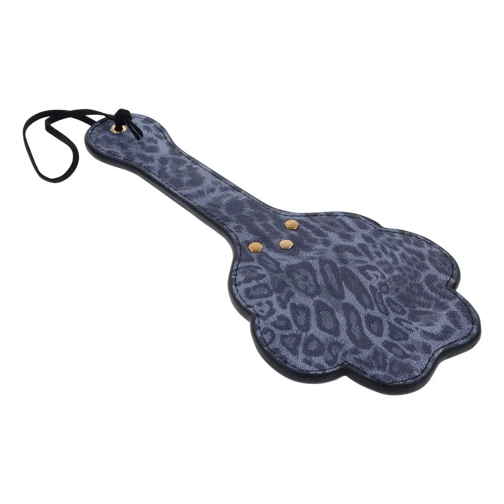 Sex & Mischief Cougar Paw Paddle - Navy /Gold Spanking Paddle