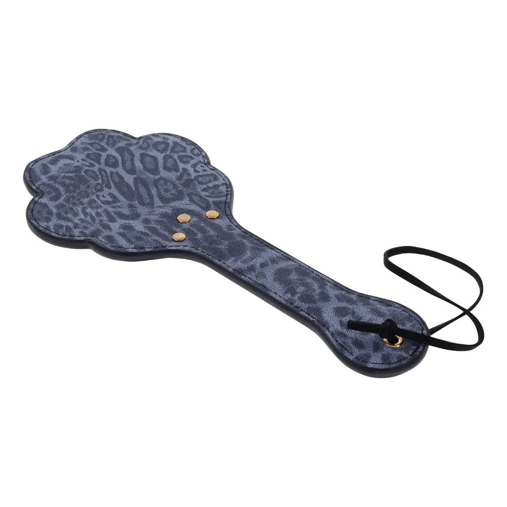 Sex & Mischief Cougar Paw Paddle - Navy /Gold Spanking Paddle