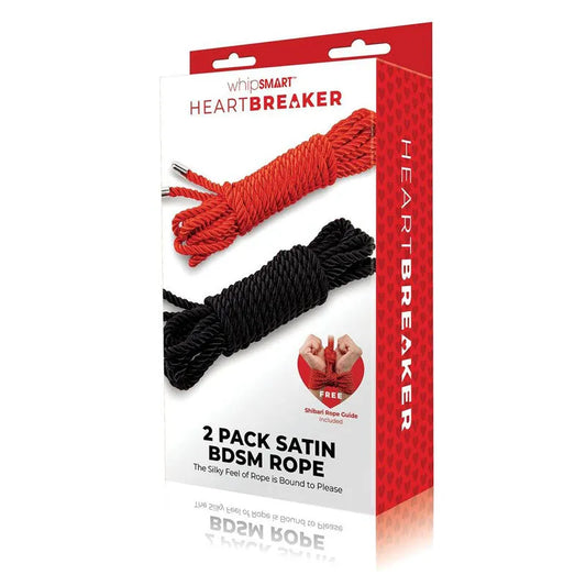 WhipSmart Heartbreaker 2 Pack Satin BDSM Rope - Take A Peek