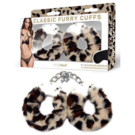 WhipSmart Classic Furry Cuffs - Leopard - Take A Peek