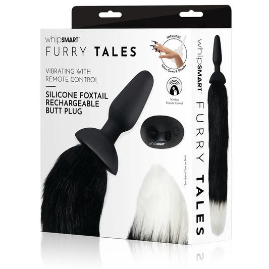 WhipSmart Furry Tales Silicone Foxtail Rechargeable Butt Plug - Take A Peek