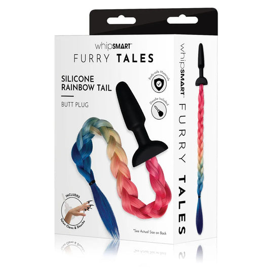 WhipSmart Furry Tales Silicone Rainbow Tail - Take A Peek